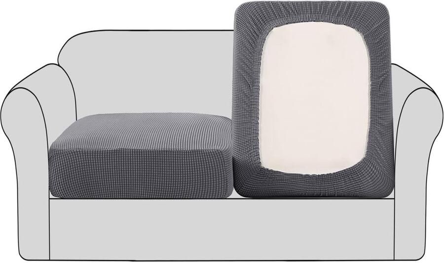 Ibenzoa Sofa Zitkussenhoes Stretch voor Bescherming en Vernieuwing van Uw Meubels