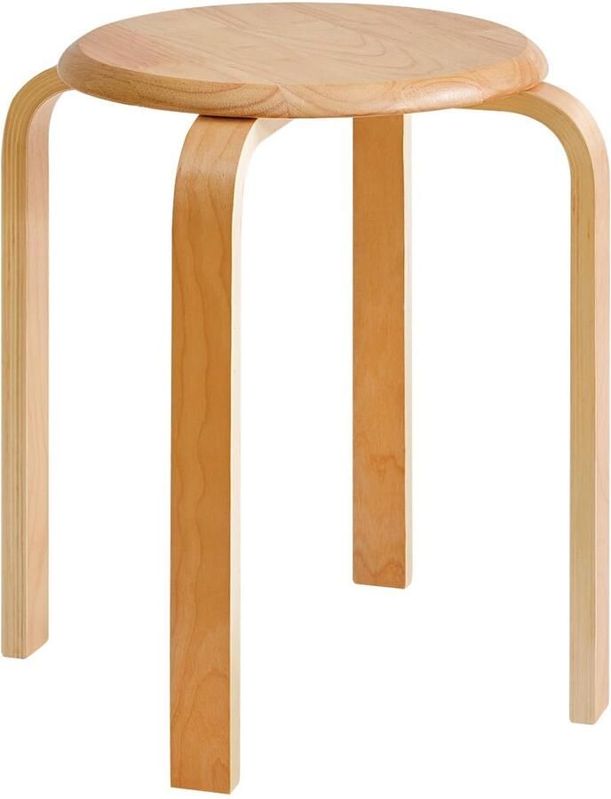 Ibenzoa Stapelkruk massief hout kruk huisbank houten kruk mode creatieve kruk moderne eettafel kruk volwassenen eetkamerkruk natuur 40 x 44 x 33 cm RF-752