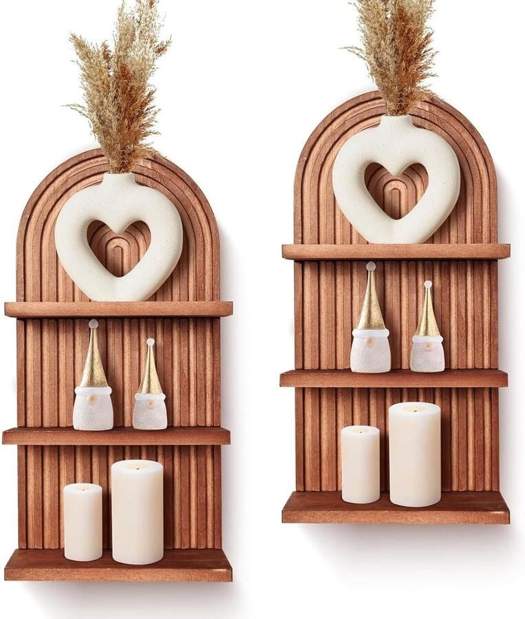 Ibenzoa Stijlvol Bohemian Wandrek met Drie Lagen en Houten Design voor Ruimtes