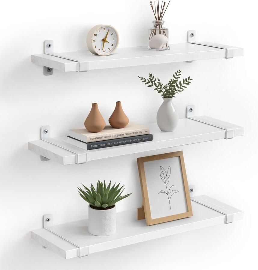 Ibenzoa Stijlvol en Functioneel Wandrek Set van 3 Ideaal voor Elke Ruimte in Huis