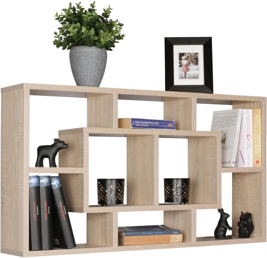 Ibenzoa Stijlvol en Modern Zwevend Wandrek met Veelzijdige Open Opbergvakken voor Decoratie en Meer