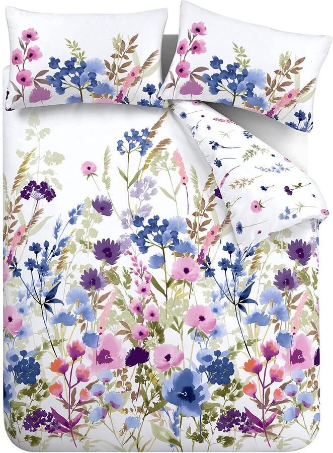 Ibenzoa Stijlvol en omkeerbaar beddengoedset met bloemenpatroon voor kingsize bedden