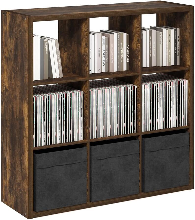 Ibenzoa Stijlvol en veelzijdig kastensysteem met negen open vakken voor elk interieur