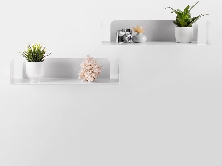 Ibenzoa Stijlvol en veelzijdig metalen wandrek met modern design voor elk interieur