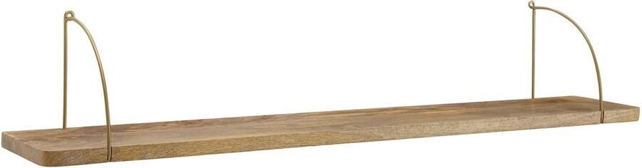 Ibenzoa Stijlvol Industrieel Wandrek van Massief Mangohout en Metaal voor Woonkamer of Kantoor