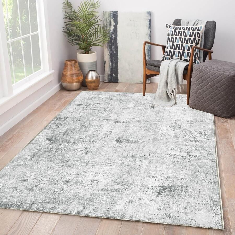 Ibenzoa Stijlvol Laagpolig Vloerkleed met Abstract Design voor Woonkamer en Slaapkamer