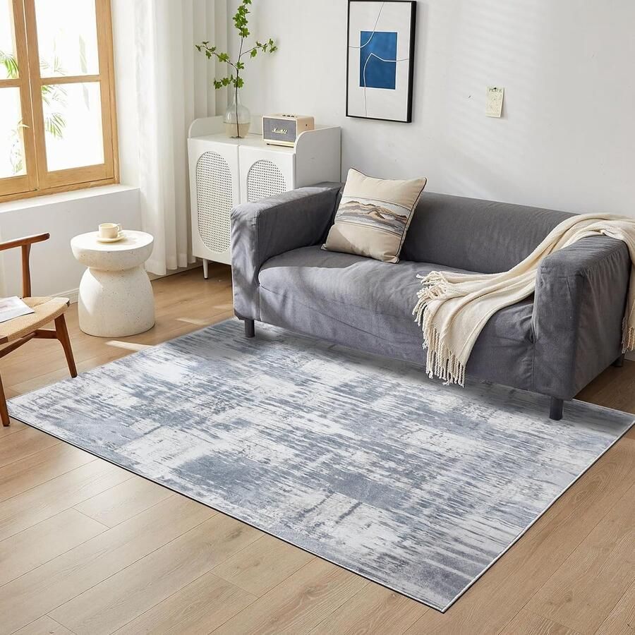 Ibenzoa Stijlvol Wasbaar Tapijt met Modern Abstract Design voor Woonkamer en Slaapkamer Antislip Comfortabel 120 x 160 cm