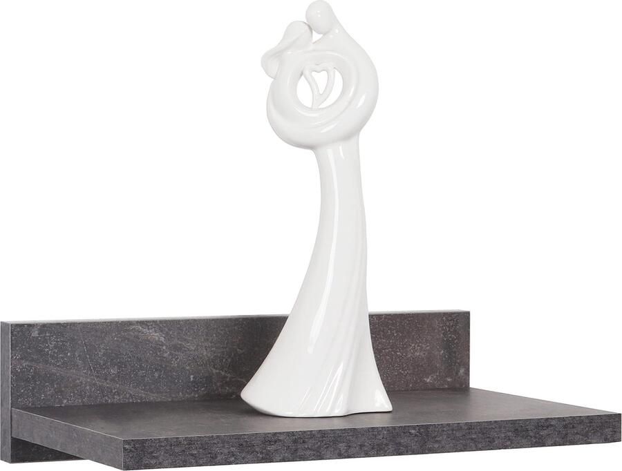 Ibenzoa Stijlvol Zwevend Wandrek voor Interieurtoepassingen 30 x 8 x 19 cm Grijze Betonlook