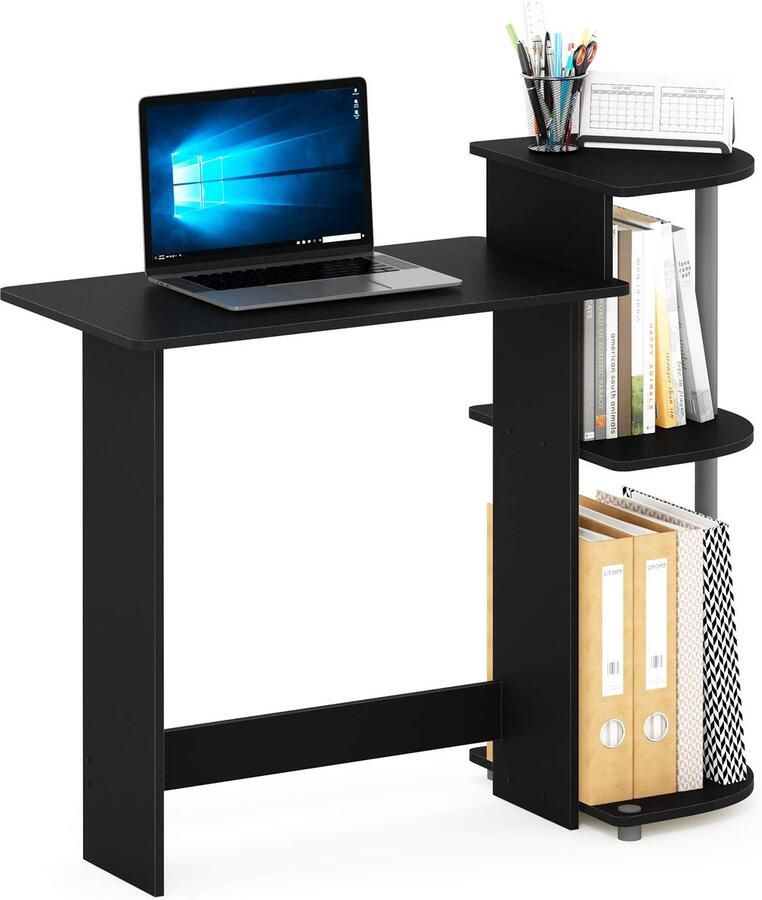 Ibenzoa Stijlvolle en Compacte Computertafel met Praktische Opbergruimte voor Thuis en Kantoor