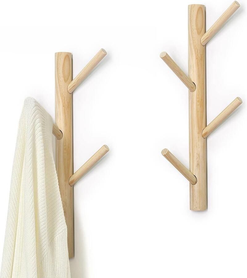Ibenzoa Stijlvolle en Functionele Wandkapstok met Veelzijdige Haken voor Elke Ruimte in Huis