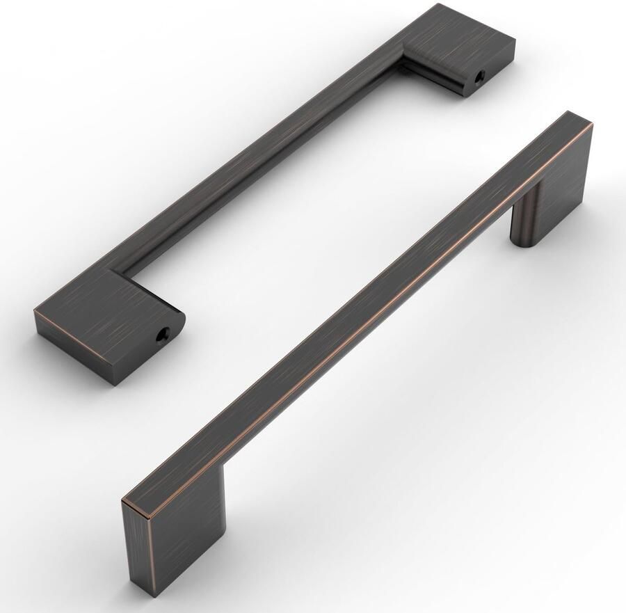 Ibenzoa Stijlvolle en Robuuste Meubelgrepen voor Moderne Keukens en Kasten Oliegewreven Brons 128 mm 6 Stuks