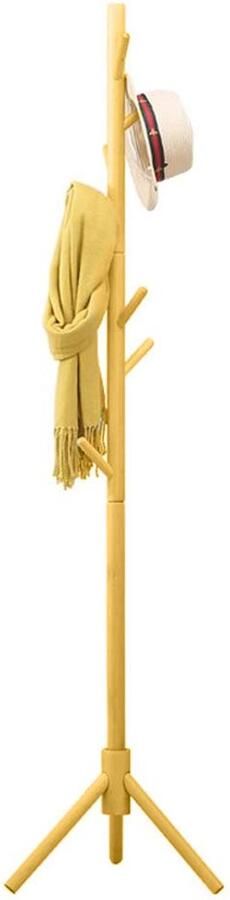 Ibenzoa Stijlvolle en Stabiele Kapstok met 8 Haken van Hoogwaardig Berkenhout