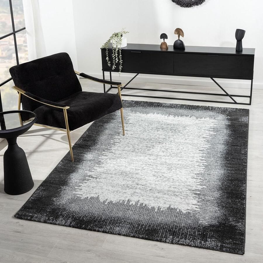 Ibenzoa Stijlvolle en Zachte Vloerkleed met Korte Pool voor Interieurs Grijs Beige 160x230 cm