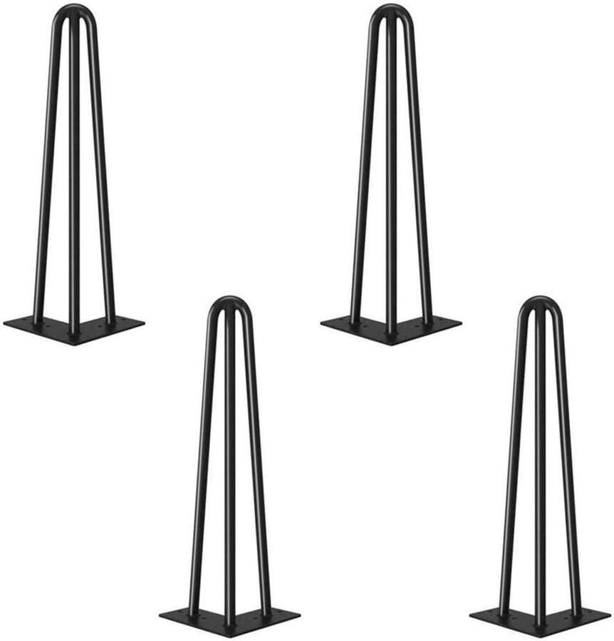 Ibenzoa Stijlvolle Metalen Meubelpoot Set Voor DIY Tafels en Meubels – 4 Stuks Verschillende Maten