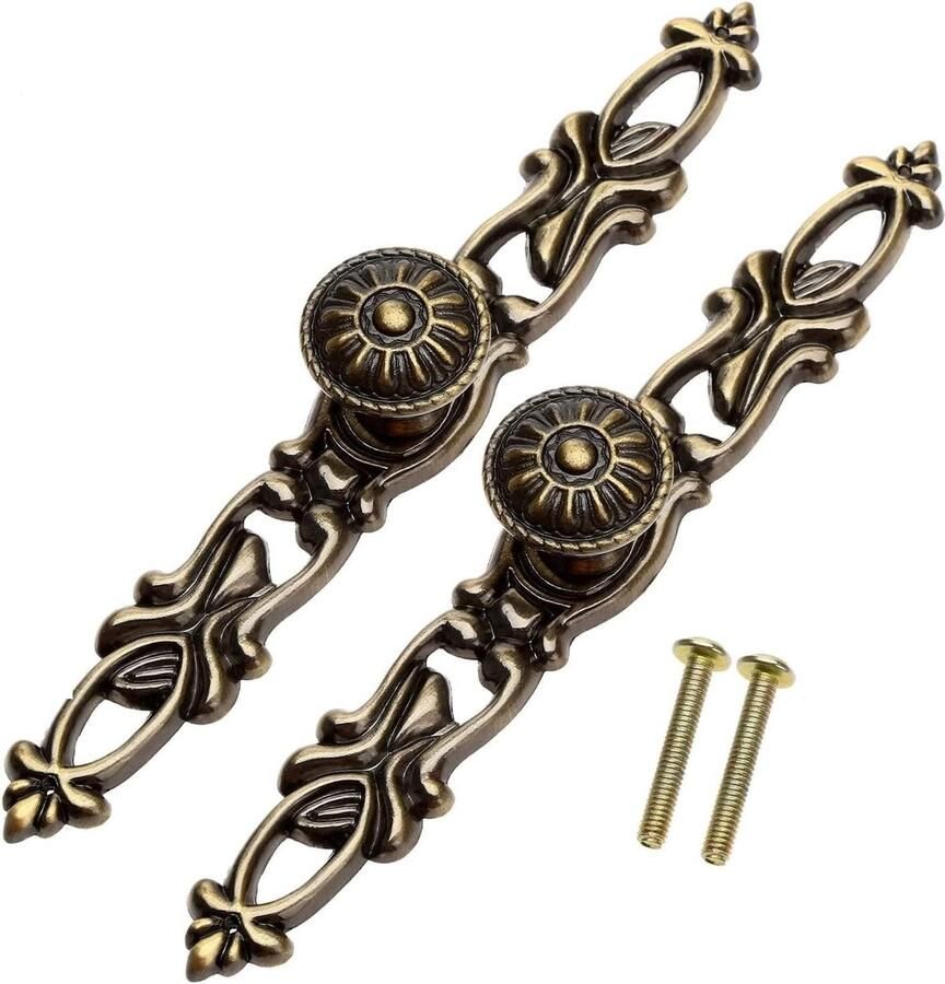 Ibenzoa Stijlvolle Retro Metalen Deurknoppen voor Kasten en Laden in Klassiek Design