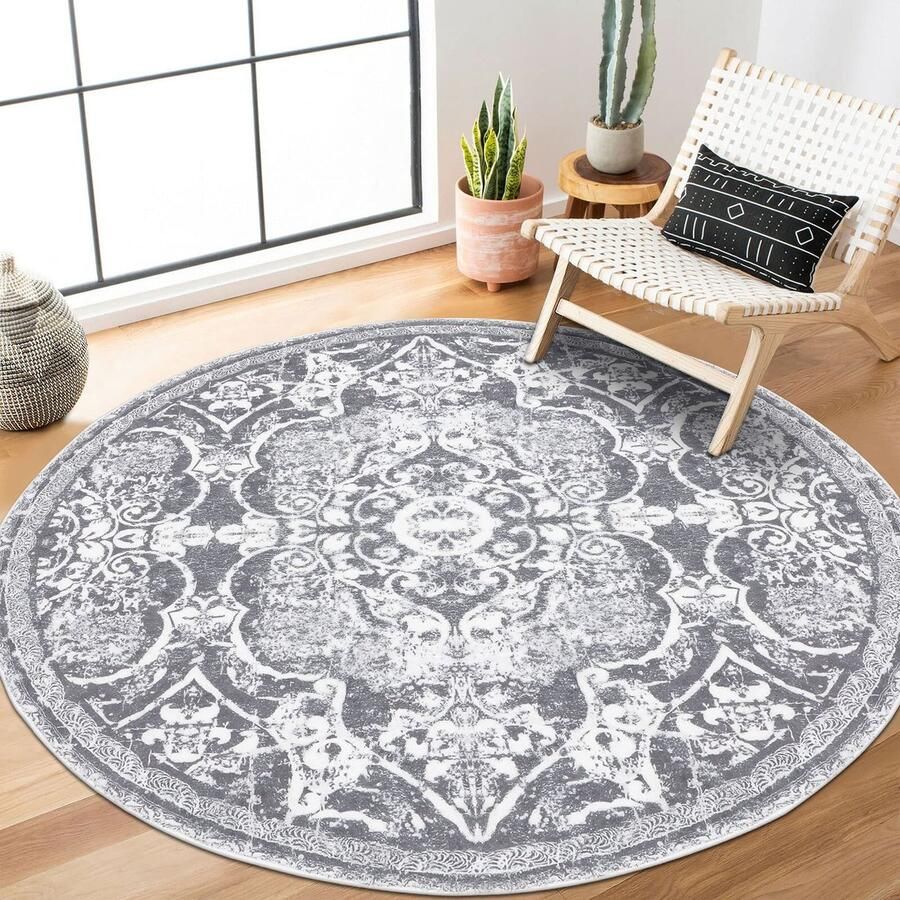 Ibenzoa Stijlvolle Ronde Boho Tapijt Met Mandala Print Voor Ruimtes En Comfort