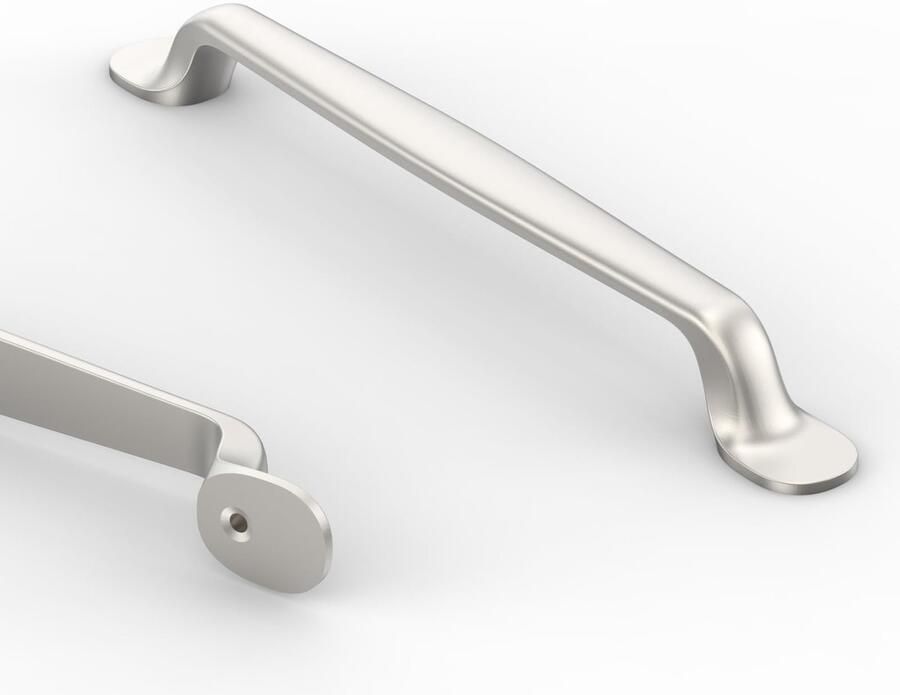 Ibenzoa Stijlvolle Set van 10 Geborstelde Nikkel Meubelgrepen voor Keuken en Kast