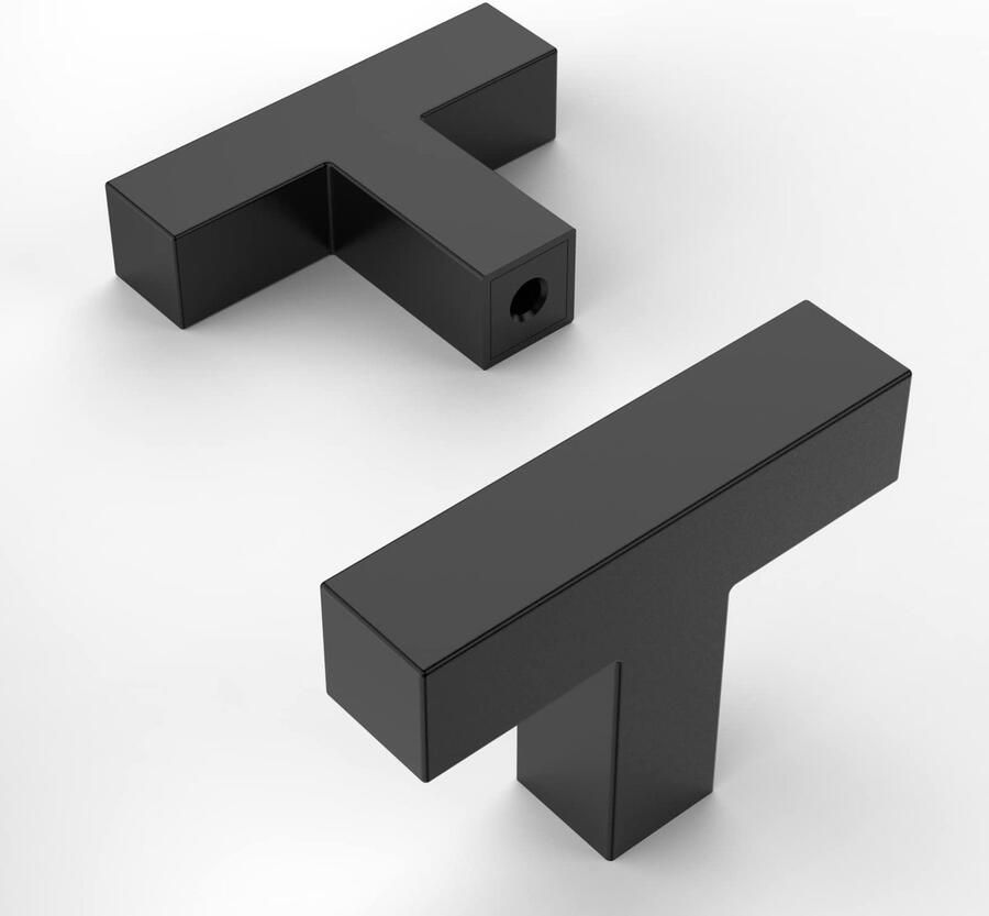 Ibenzoa Stijlvolle Set van 10 Zwarte Kast- en Ladehandgrepen voor Moderne Interieurs