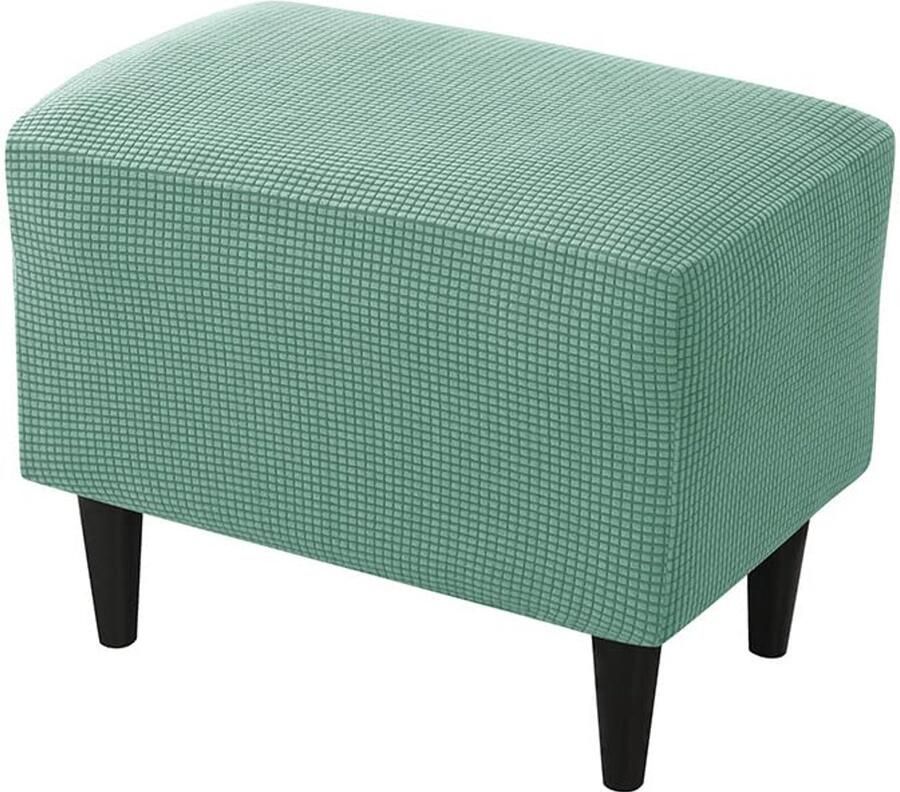 Ibenzoa Stijlvolle Stretchbare Hoes voor Ottomaanse Poef in Matcha Groen voor Volledige Bescherming