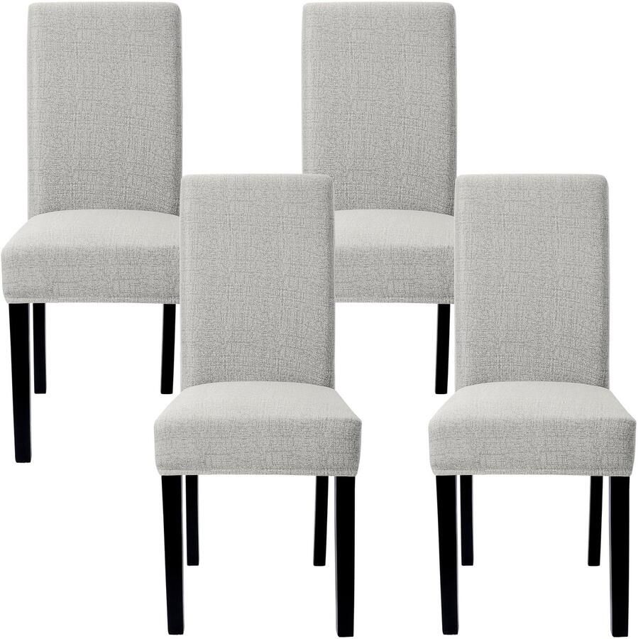 Unyqoos Elegant Stretchbare Stoelhoezen Set van 4 voor Interieurs Wasbaar en Afneembaar