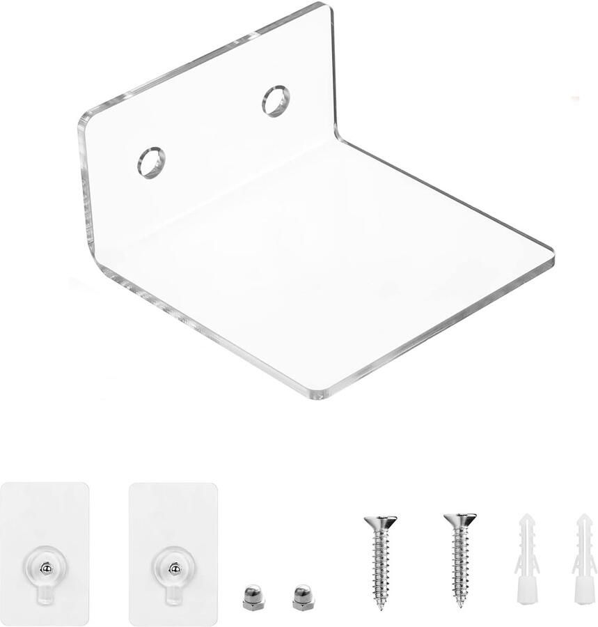 Ibenzoa Stijlvolle Transparante Zwevende Wandplank voor Elke Kamer en Decor