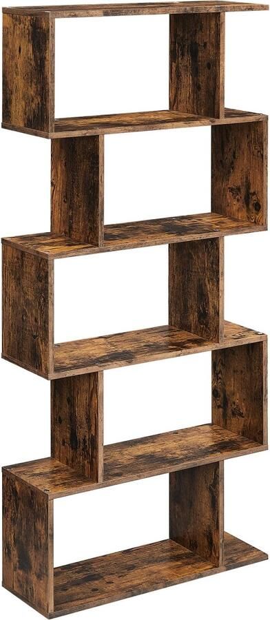 Ibenzoa Stijlvolle Vrijstaande Boekenkast met Vijf Niveaus voor Interieurs