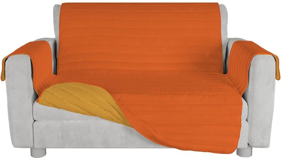 Ibenzoa Stijlvolle Waterbestendige Tweezijdige Bankhoezen in Oranje Geel Geschikt voor 2-Zitsbanken