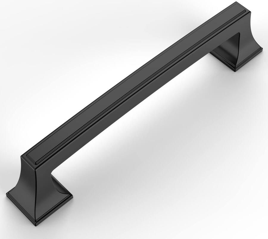 Ibenzoa Stijlvolle Zwarte Meubelgrepen Set van 6 voor Kasten en Deuren 128 mm