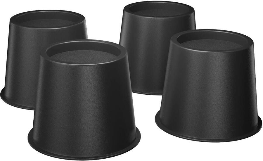 Ibenzoa Stijlvolle Zwarte Meubelverhogers voor Bedden Tafels en Stoelen Set van 4 10cm Hoogte