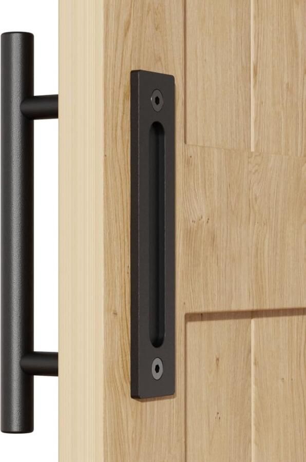 Ibenzoa Stijlvolle Zwarte Schuifdeurgreep van 30 cm voor Deurtoepassingen