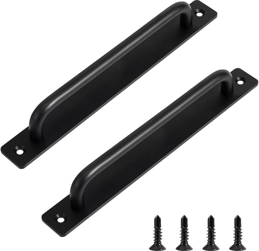 Ibenzoa Stijlvolle Zwarte Schuifdeurgrepen voor Moderne Interieurvernieuwing Set van 2 Inclusief Schroeven