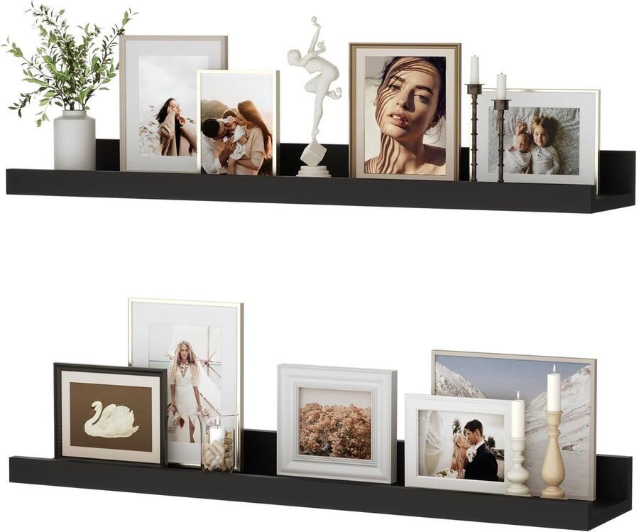 Ibenzoa Stijlvolle Zwevende Wandplanken Set van 2 voor Interieurstijlen