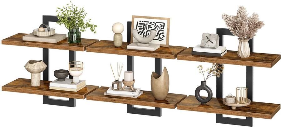 Ibenzoa Stijlvolle zwevende wandplanken set van 3 voor elke ruimte in huis