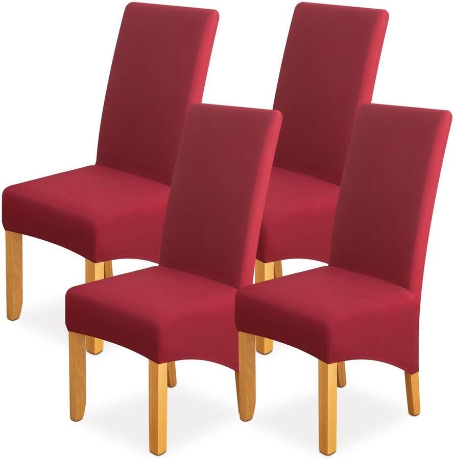 Ibenzoa Stoelhoes Set van 4 Elastische Spandex Universele Bescherming voor Eetkamerstoelen
