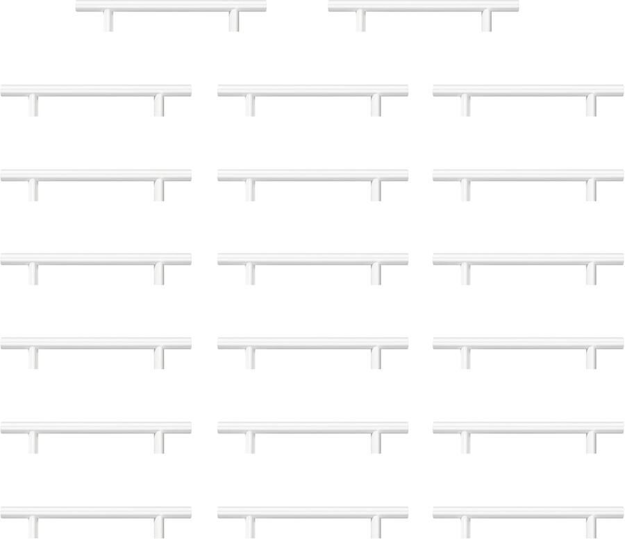 Ibenzoa Strakke en Moderne Handgrepen voor Keukenkasten en Meubels Wit Set van 20 Eenvoudige Installatie