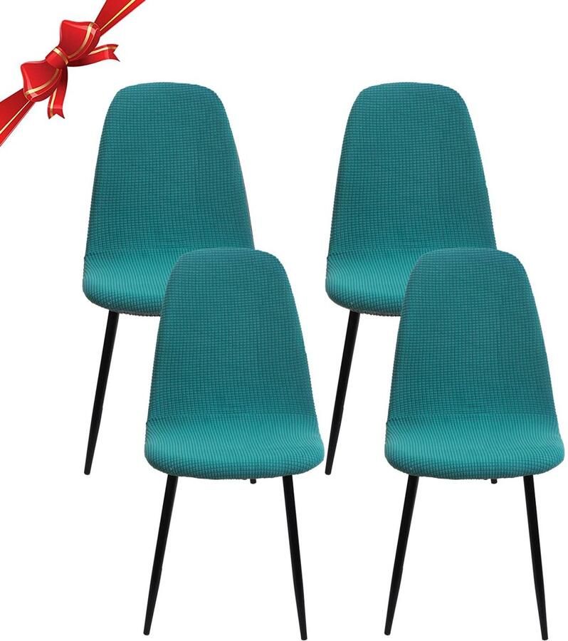 Ibenzoa Stretchbare en wasbare stoelhoezen set van 4 voor eetkamerstoelen