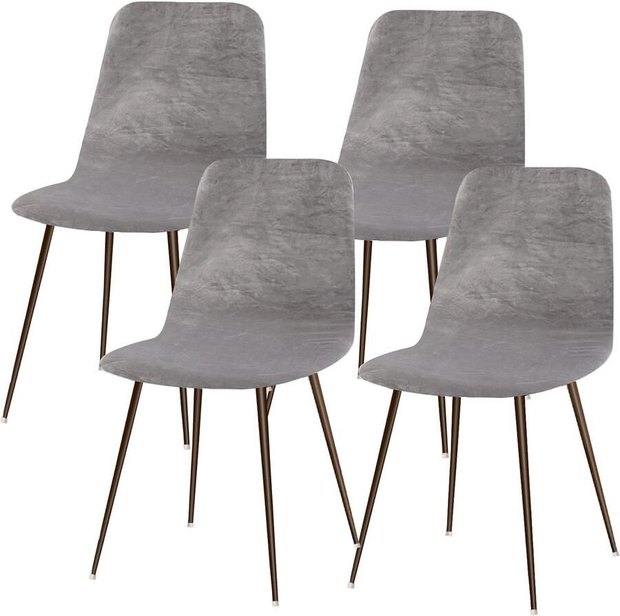 Ibenzoa Stretchbare Stoelhoezen Set van 4 voor Eetkamerstoelen in Scandinavisch Design