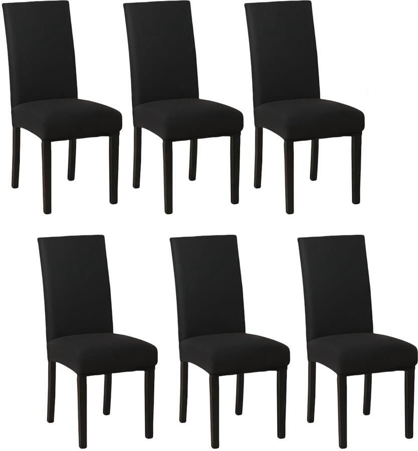 Ibenzoa Stretchbare Stoelhoezen Set van 6 voor Eetkamerstoelen met Hoge Rugleuning Beschermende en Wasbare Slipcovers voor Feestelijke Gelegenheden