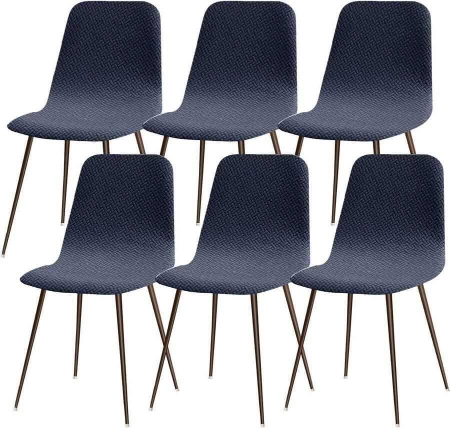 Ibenzoa Stretchbare Stoelhoezen Set van 6 voor Eetkamerstoelen Wasbare en Elegante Bescherming