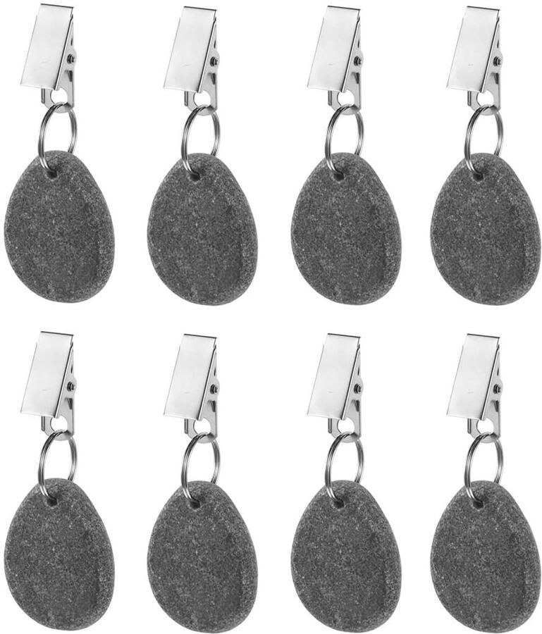 Ibenzoa Tafelkleedgewichten met Stijlvolle Marmeren Hangers en Roestvrijstalen Clips voor Feestelijke Tafeldecoratie