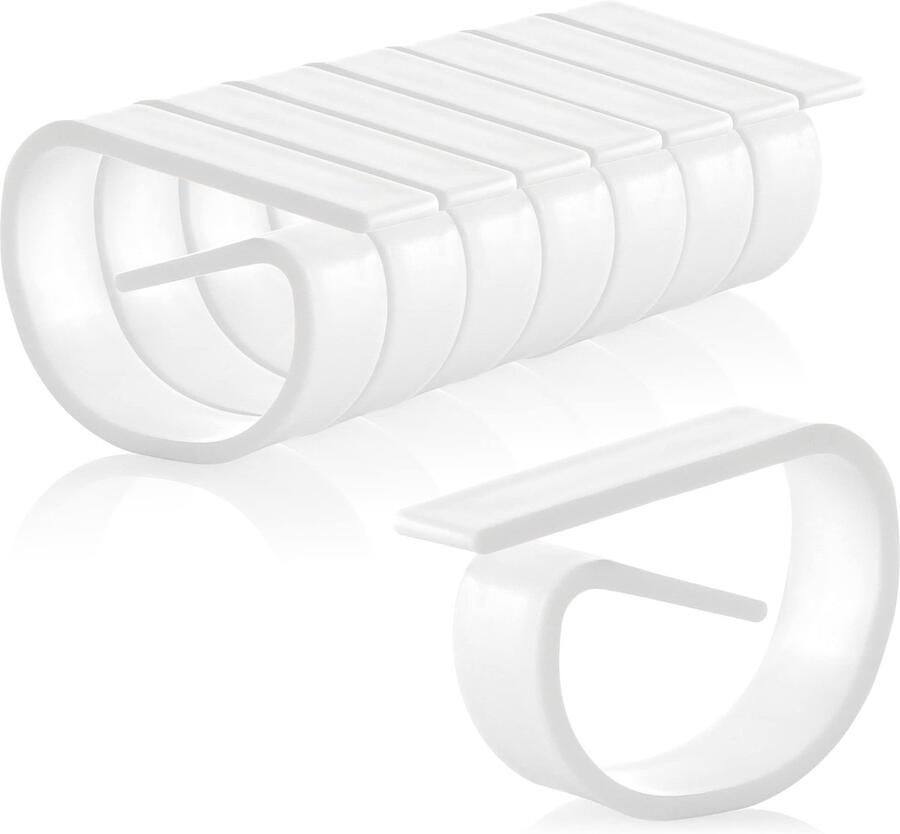 Ibenzoa Tafelkleedklemmen Set van 8 Stuks in Wit voor Stabiele Tafelkleden