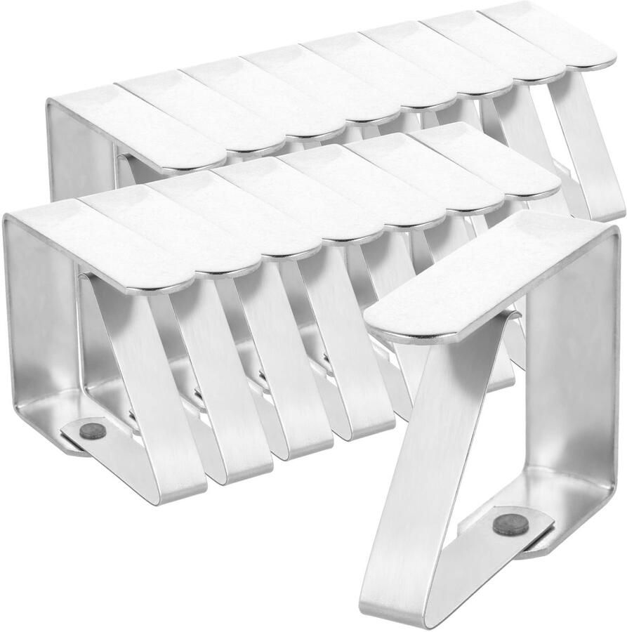 Ibenzoa Tafelkleedklemmen van Hoogwaardig Roestvrij Staal voor Binnen- en Buitengebruik in Set van 16