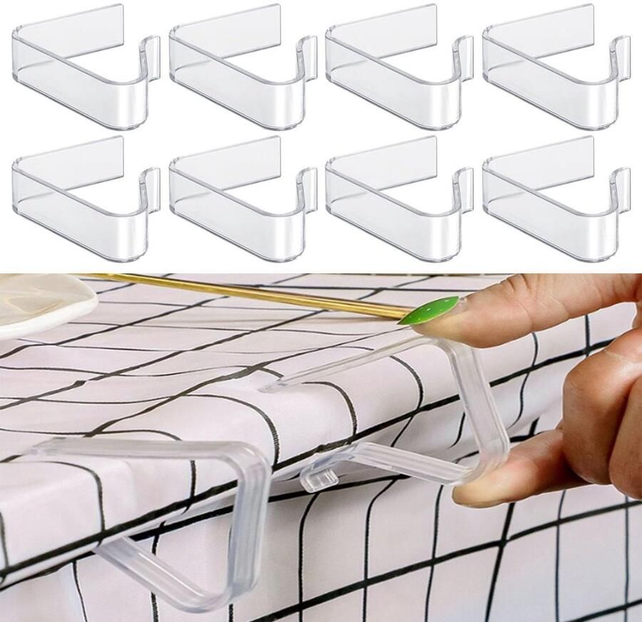 Ibenzoa Tafelklemmen voor Stabiele Tafelkleden Geschikt voor Binnen- en Buitengebruik Set van 8 Stuks