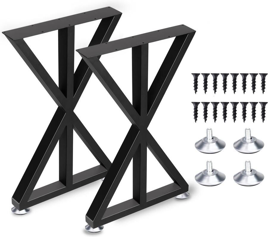 Ibenzoa Tafelpoten van metaal in X-vorm voor industriële tafels en werkbanken