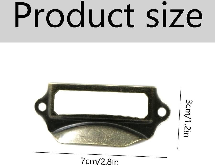 Ibenzoa Tijdloze Vintage Etikethouders en Trekgrepen Set voor Kasten en Laden 30 Stuks Inclusief Schroeven