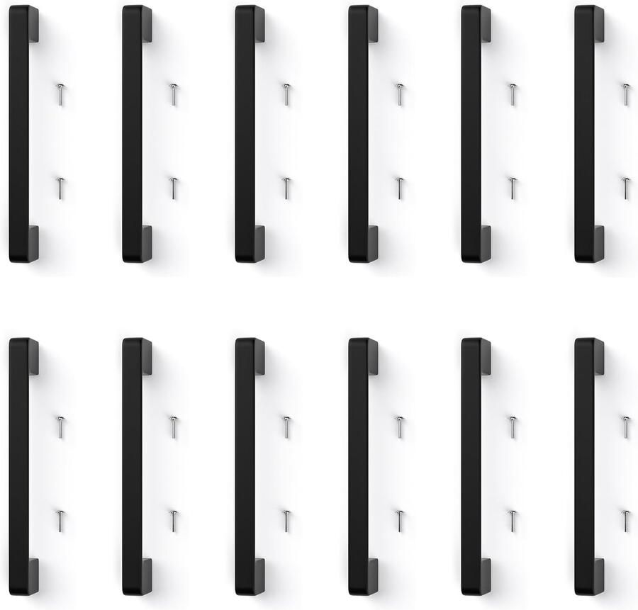 Ibenzoa Tijdloze Zwarte Meubelgrepen Set van 12 Voor Veilige en Stijlvolle Kast- en Ladeafwerkingen