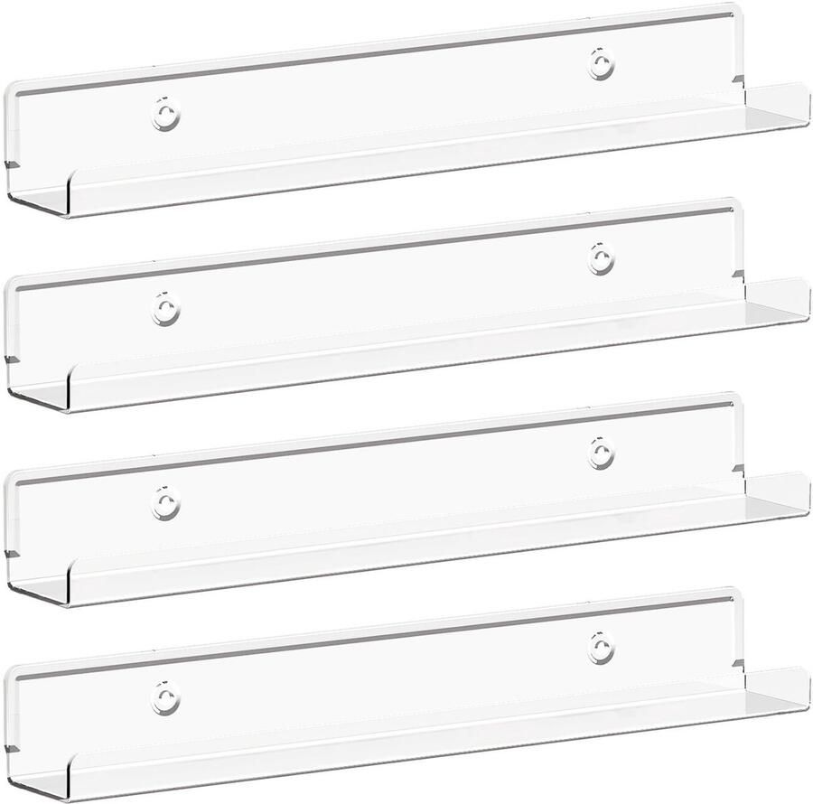 Ibenzoa Transparante Ophangplanken voor Vinylplaten en Decoratie Set van 4 30 5 cm