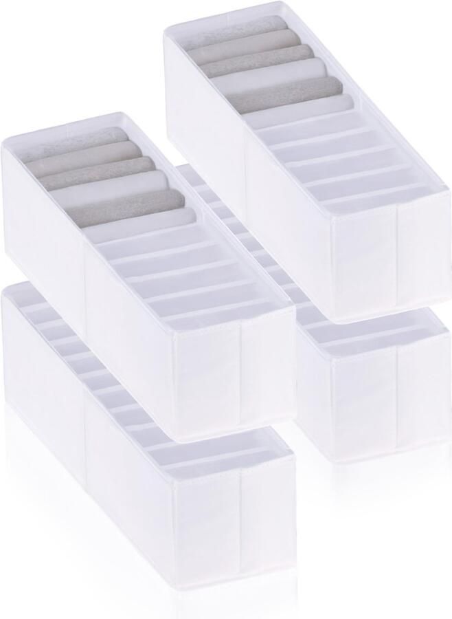 Ibenzoa Uitgebreide Opbergoplossing Set met 11 Extra Hoge Vakken voor Kleding en Accessoires in Witte Afwerking