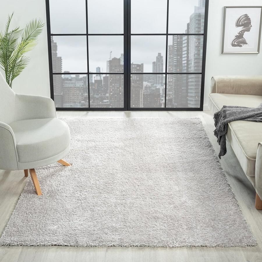 Ibenzoa Ultrazacht Hoogpolig Tapijt voor Woonkamer en Slaapkamer in Moderne Stijl