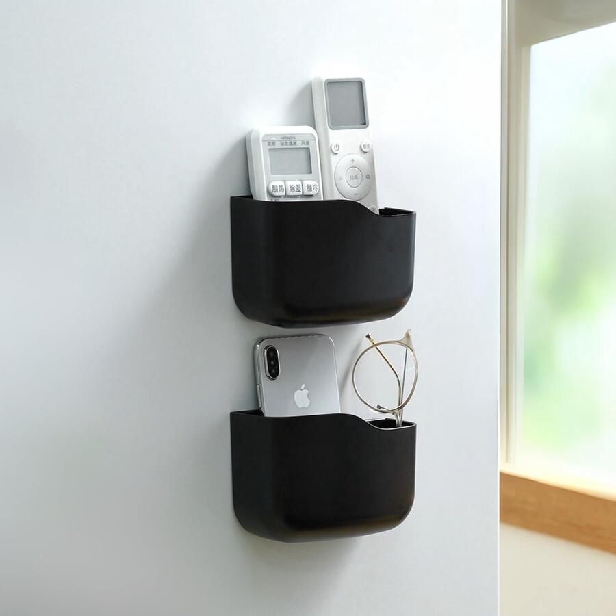 Ibenzoa Universale Wandmontage Organizer voor Afstandsbedieningen en Mobiele Telefoons 2 Stuks